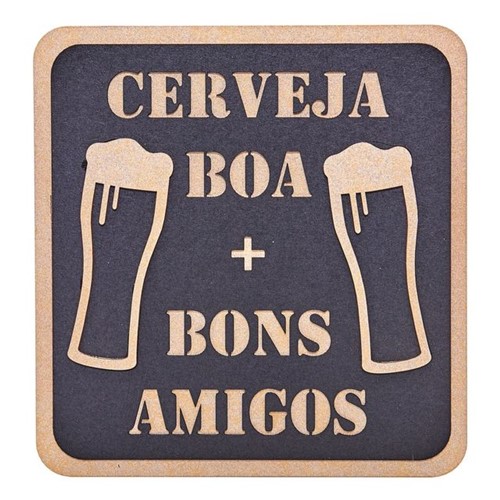 Placa Decorativa Cerveja Boa Forgerini Preto
