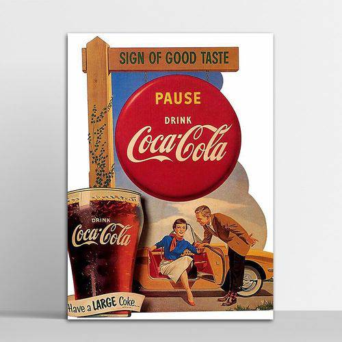 Placa Decorativa Coca Cola 20x30cm