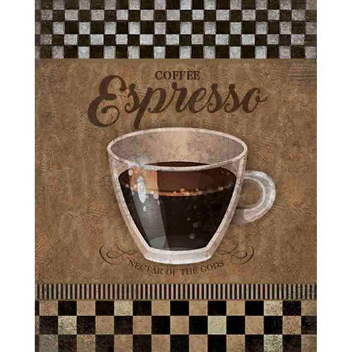 Placa Decorativa Coffee Espresso 24x19cm Dhpm-180 - Litoarte