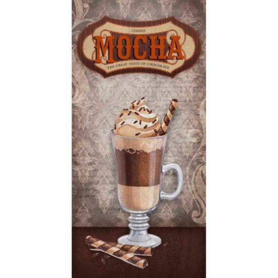 Placa Decorativa Coffee Mocha 40X19cm DHPM5-168 - Litoarte