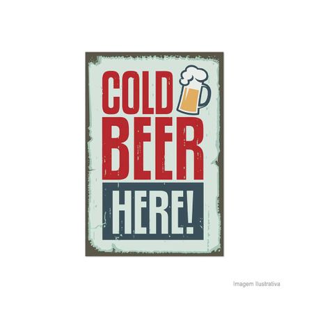 Placa Decorativa Cold Beer 20x30cm Infinity
