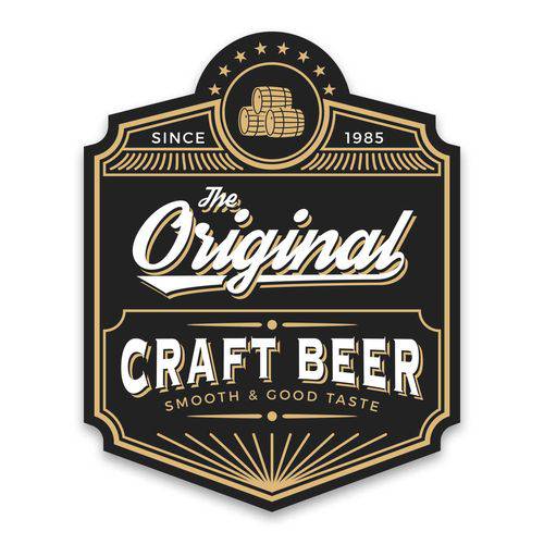 Placa Decorativa - Craft Beer - Vintro Decor - 26x33cm