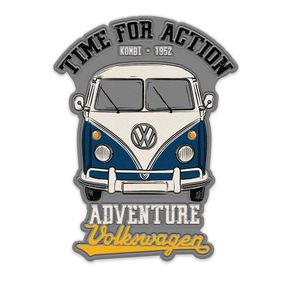 Placa Decorativa de Metal Recortada Kombi Adventure Volkswagen