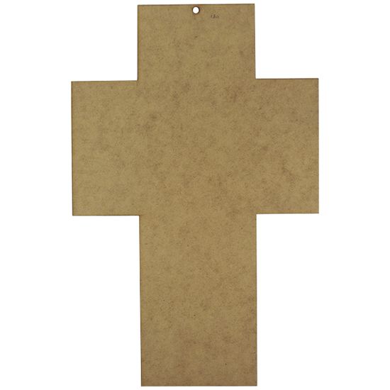 Placa Decorativa em MDF Crucifixo Lisa 37x23,8cm - Palácio da Arte