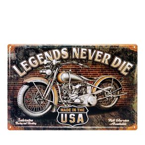 Placa Decorativa em MDF Legends Never Die