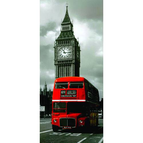 Placa Decorativa em MDF - Ônibus Londres
