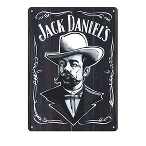 Placa Decorativa em MDF Whisky Jack Daniels Busto