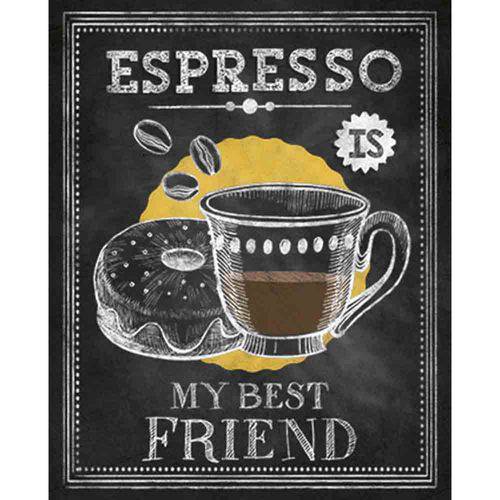 Placa Decorativa Espresso Is My Best Friend 24x19cm Dhpm-184 - Litoarte