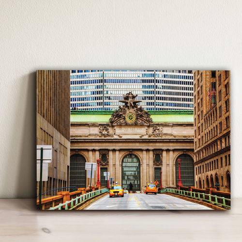 Placa Decorativa Foto New York Grand Central 30x40cm