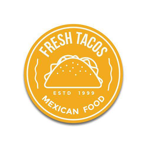 Placa Decorativa - Fresh Tacos - Vintro Decor - 28x28cm