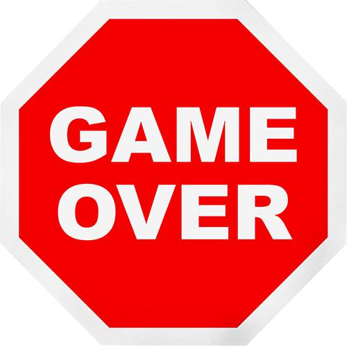 Placa Decorativa: Game Over