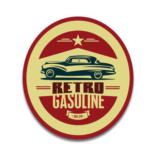 Placa Decorativa - Gasoline - Vintro Decor - 44x49cm