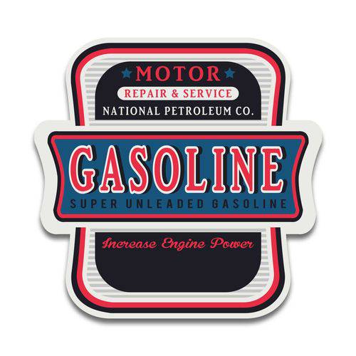 Placa Decorativa - Gasoline - Vintro Decor - 48x50cm