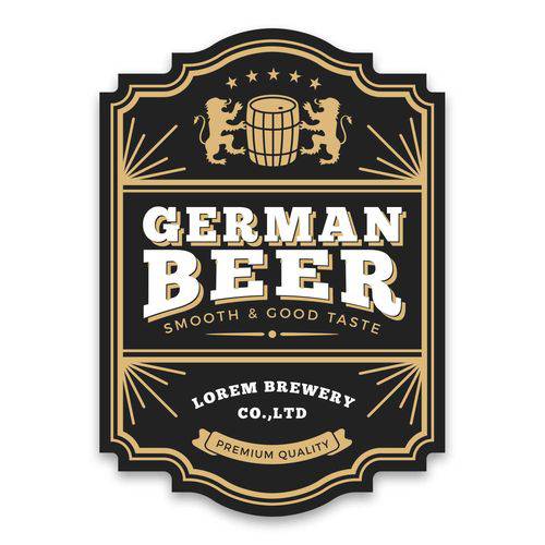 Placa Decorativa - German Beer - Vintro Decor - 36x50cm
