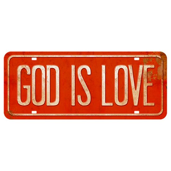 Placa Decorativa God Is Love 14,6x35cm DHPM2-051 - Litoarte