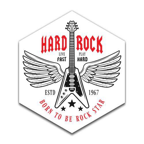 Placa Decorativa- H Rock - Vintro Decor - 43x50cm