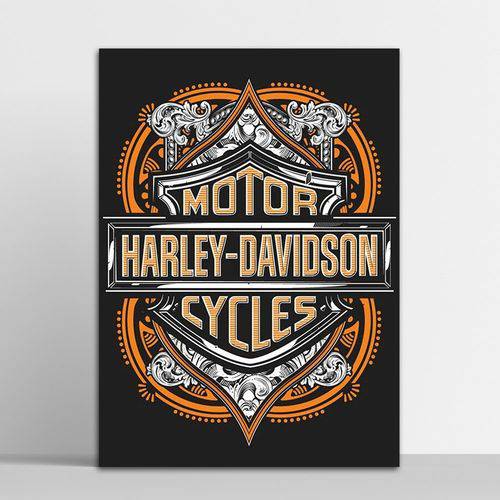 Placa Decorativa Harley Davidson Escudo 3 20x30cm