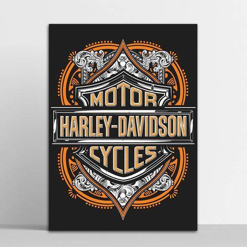 Placa Decorativa Harley Davidson Escudo 3 30x40cm