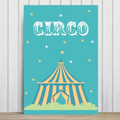 Placa Decorativa Infantil Circo Tenda MDF 20x30cm