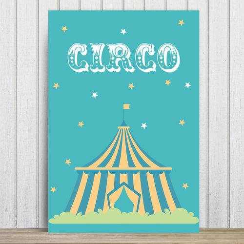 Placa Decorativa Infantil Circo Tenda MDF 30x40cm