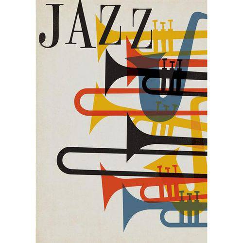 Placa Decorativa Jazz 20 X 30cm