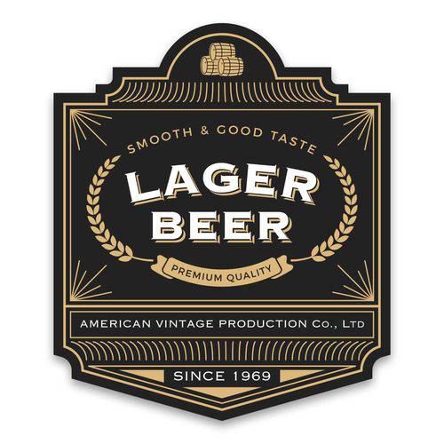 Placa Decorativa - Lager Beer - Vintro Decor - 28x33cm