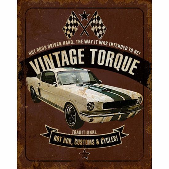 Placa Decorativa Litoarte DHPM-214 24x19cm Carro Vintage Torque