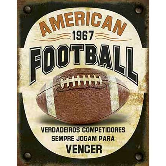 Placa Decorativa Litoarte Dhpm-362 24x19cm American Football