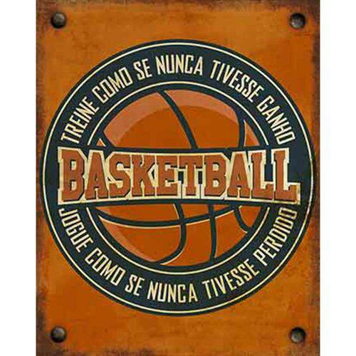 Placa Decorativa Litoarte Dhpm-361 24x19cm Basketball