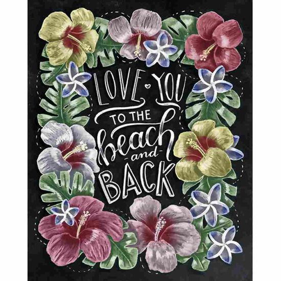 Placa Decorativa Litocart Lpmc-116 24,5x19,5cm Love You To The Beach And Back