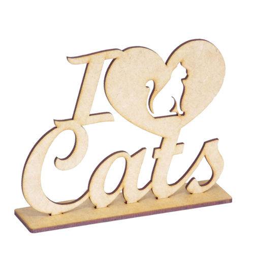 Placa Decorativa Love Cats Clb – H027