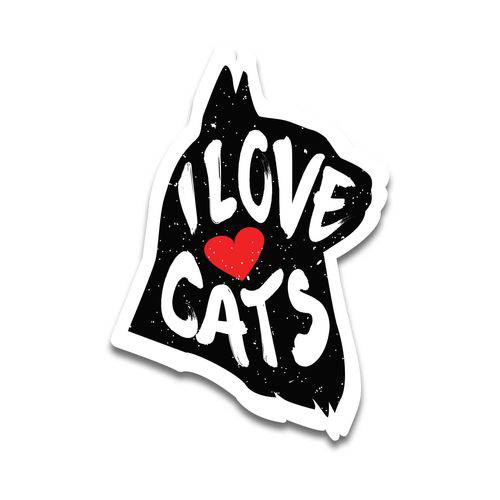 Placa Decorativa- Love Cats- Vintro Decor - 21x30cm
