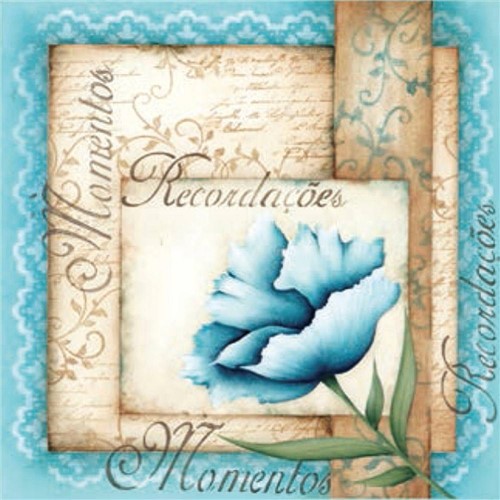 Placa Decorativa Madeira Pequena Recordações Flor Lppc-09 - Litocart