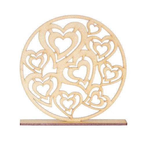 Placa Decorativa Mandala Coração Clb – H023