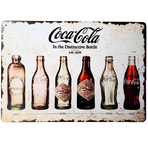 Placa Decorativa Mdf Coca Cola In The Distinctive Bottle