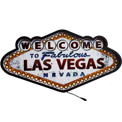 Placa Decorativa Mdf com Led Las Vegas