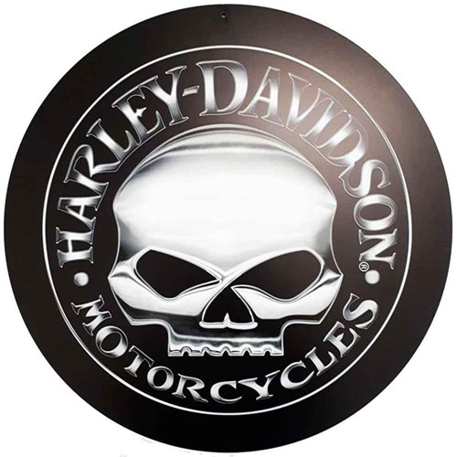 Placa Decorativa Mdf Harley Davidson Skull