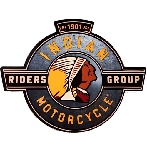 Placa Decorativa Mdf Indian Motorcycle Est 1901 Usa Recorte