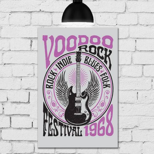 Placa Decorativa Mdf Rock Festival