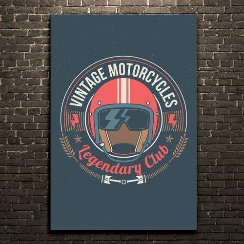Placa Decorativa MDF Vintage Motorcycles
