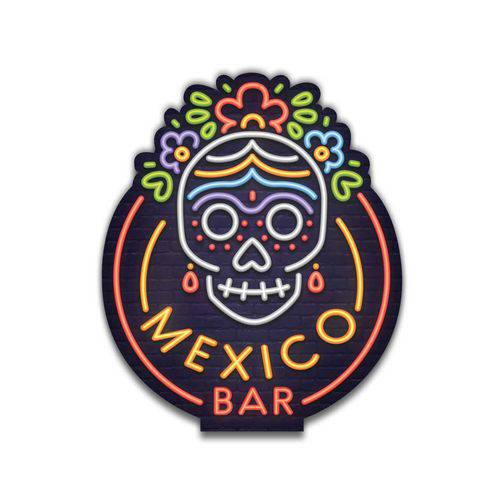 Placa Decorativa - México Bar - Vintro Decor - 27x29cm