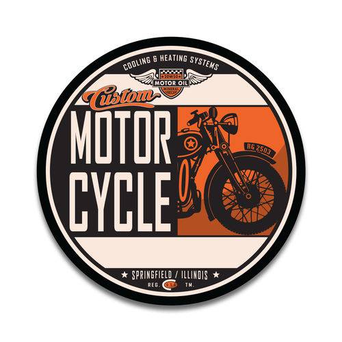 Placa Decorativa - Motorcycle- Vintro Decor - 47x47cm