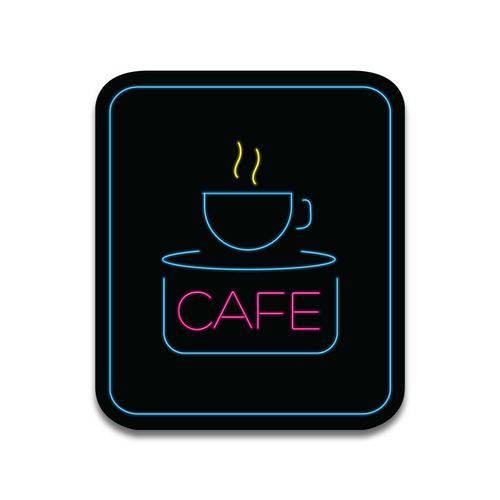 Placa Decorativa - Neon Café - Vintro Decor - 24x28cm
