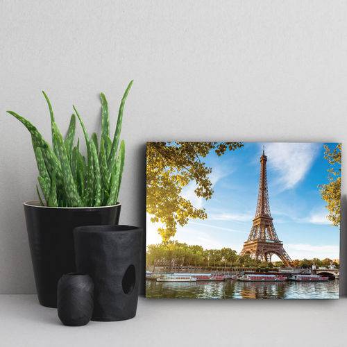 Placa Decorativa Paris Torre Eiffel Cidades Viagem 30x40cm