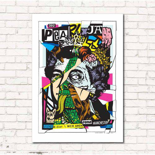 Placa Decorativa Pearl Jam em MDF 40x30cm