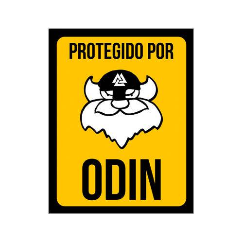 Placa Decorativa - Protegido por Odin - Legião Nerd