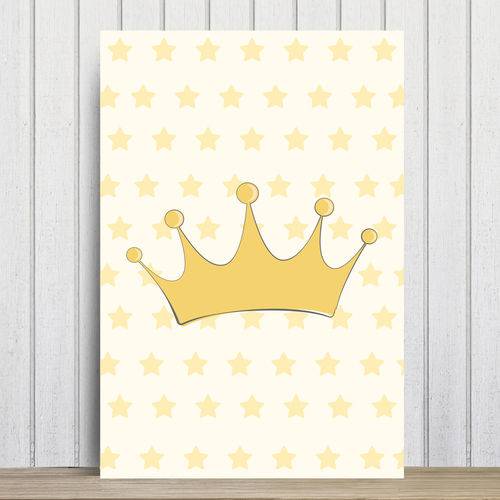 Placa Decorativa Quarto Bebe Ursinha Princesa Coroa 20x30cm