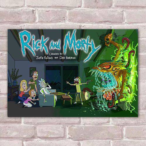 Placa Decorativa Rick And Morty 1