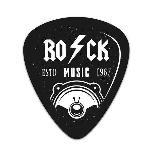 Placa Decorativa- Rock Music - Vintro Decor - 20x23cm
