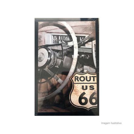 Placa Decorativa Route 66 II 20x30cm Infinity